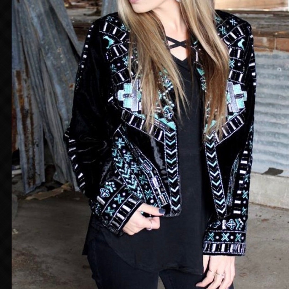 Crazy train emb blazer